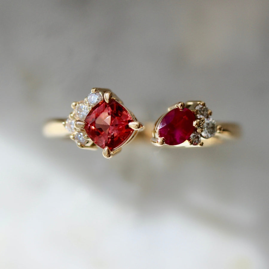 Cherry Pick Toi et Moi Gemstone Ring