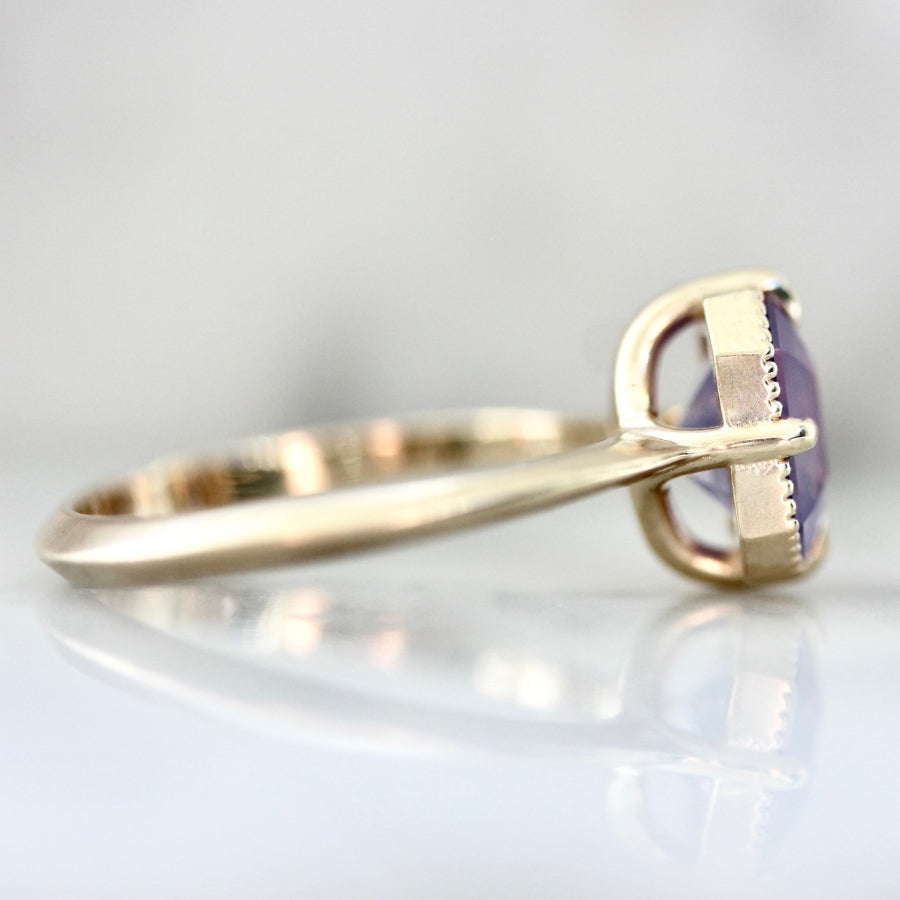 Chismosa Pink Emerald Cut Sapphire Ring