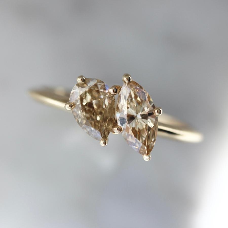 Coupled Up Champagne Moi et Toi Diamond Ring