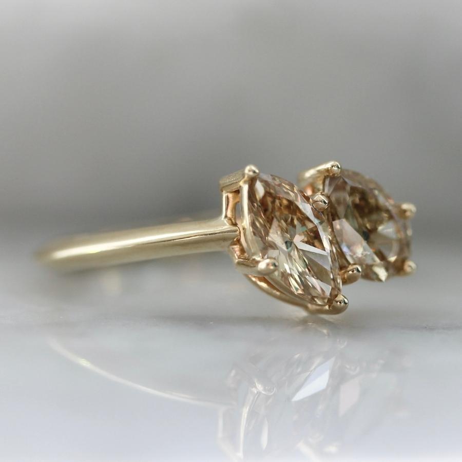 Coupled Up Champagne Moi et Toi Diamond Ring