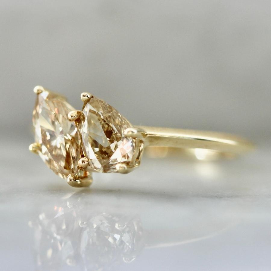 Coupled Up Champagne Moi et Toi Diamond Ring