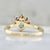Cove Light Teal Round Brilliant Cut Sapphire Ring