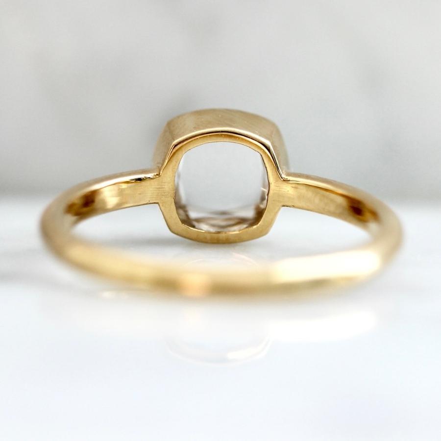 Crosby Light Champagne Cushion Portrait Cut Diamond Ring