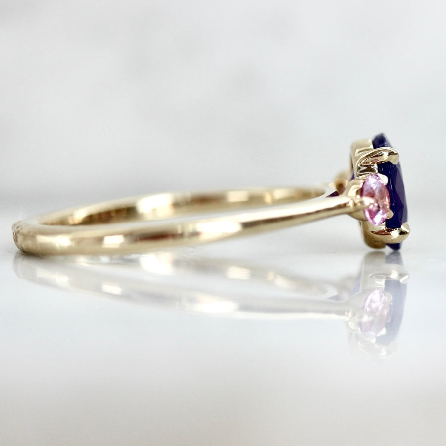 Crowd Pleaser Purple Oval Cut Opalescent Sapphire Ring