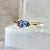 Crystal Shield Cut Sapphire Ring