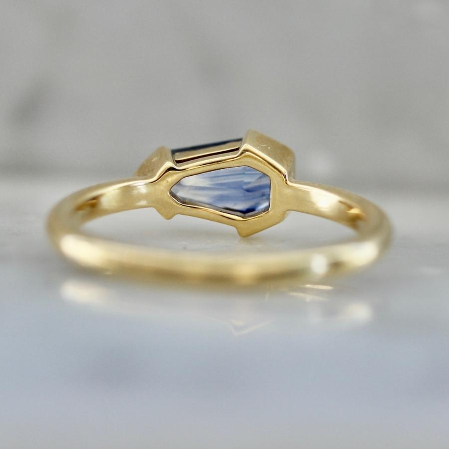 
            Crystal Shield Cut Sapphire Ring