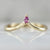 Cupid's Bow Pink Pear Cut Sapphire Stacking Ring
