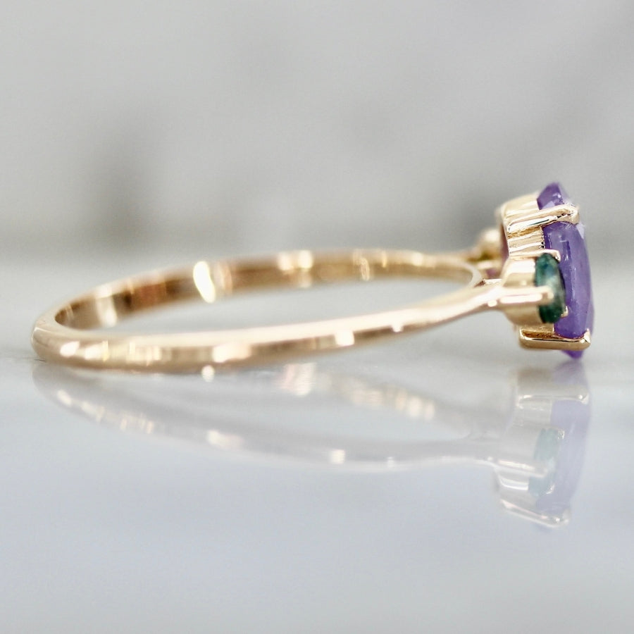 Daphne Lilac Oval Cut Sapphire Ring