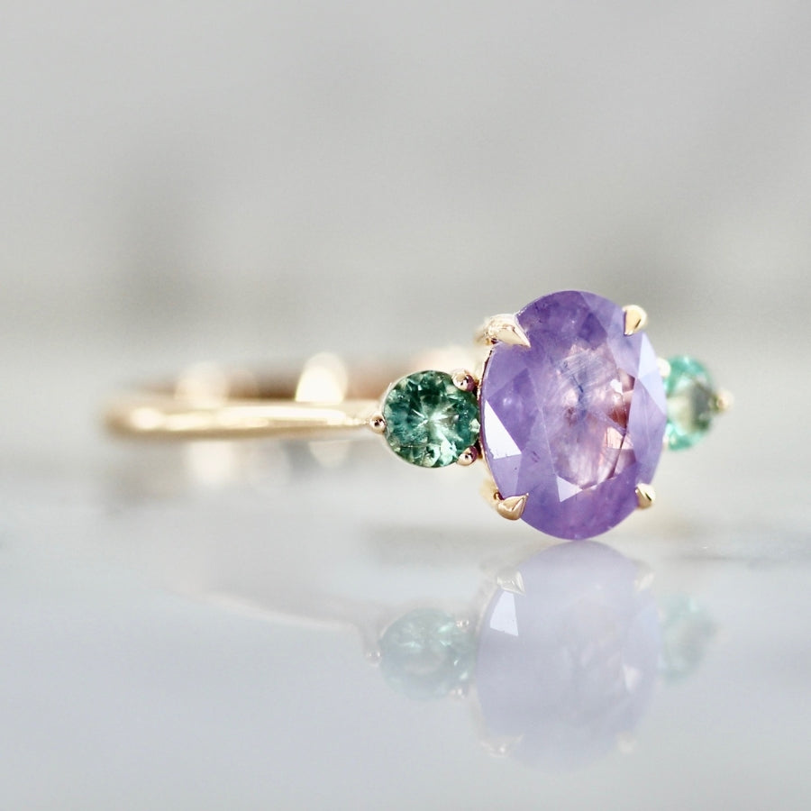 Daphne Lilac Oval Cut Sapphire Ring