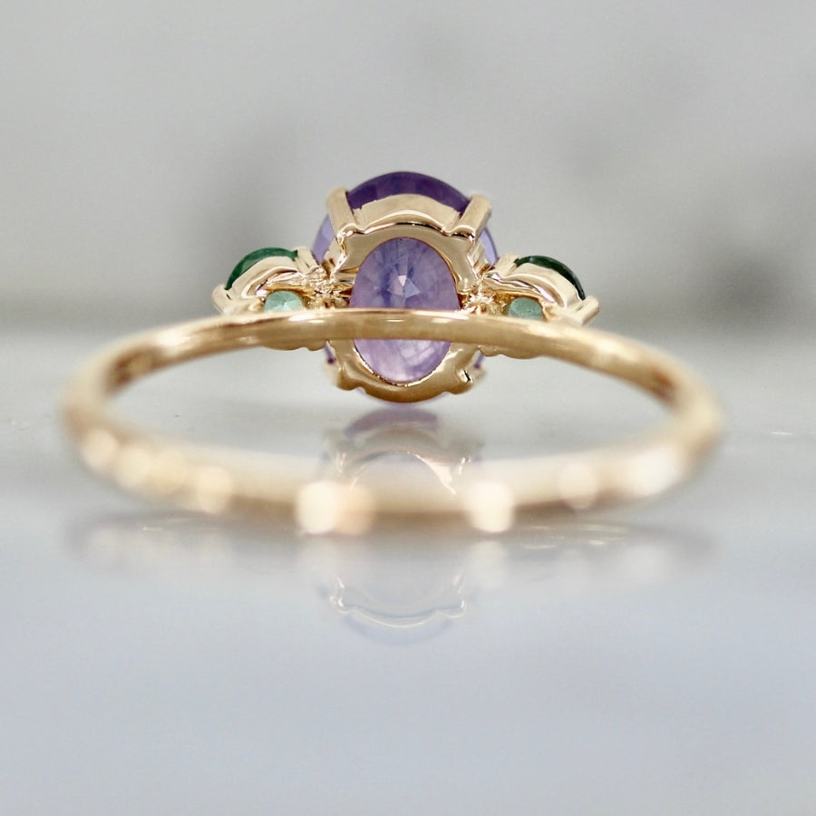 Daphne Lilac Oval Cut Sapphire Ring