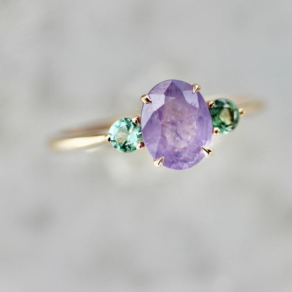 Daphne Lilac Oval Cut Sapphire Ring