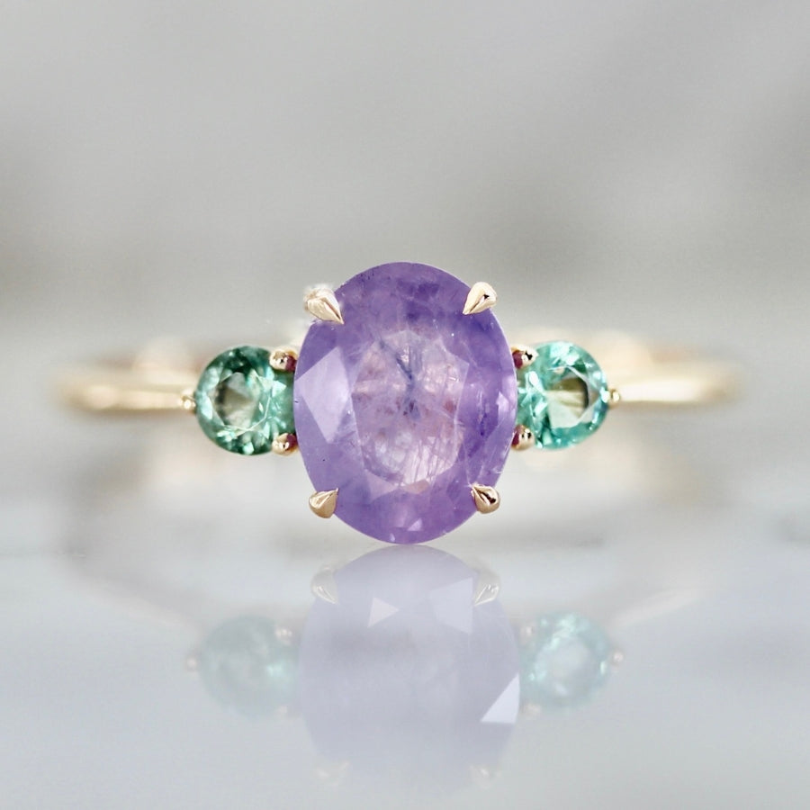 Daphne Lilac Oval Cut Sapphire Ring