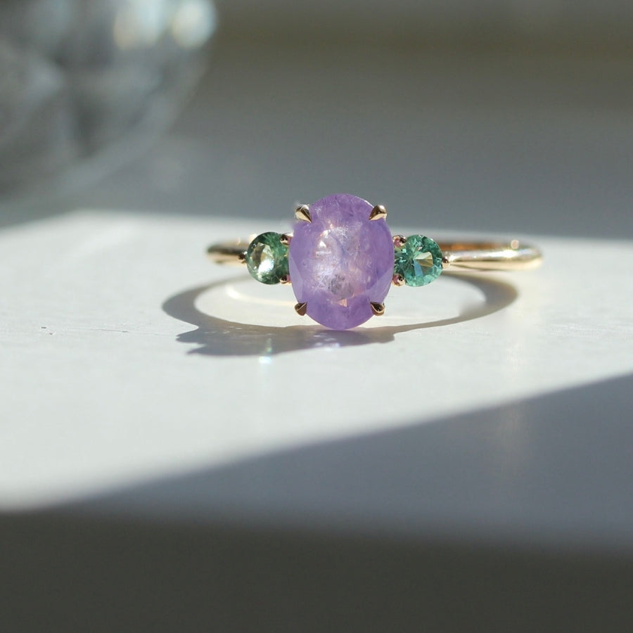 Daphne Lilac Oval Cut Sapphire Ring