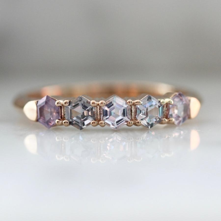 Double Take Hexagon Cut Spinel Band