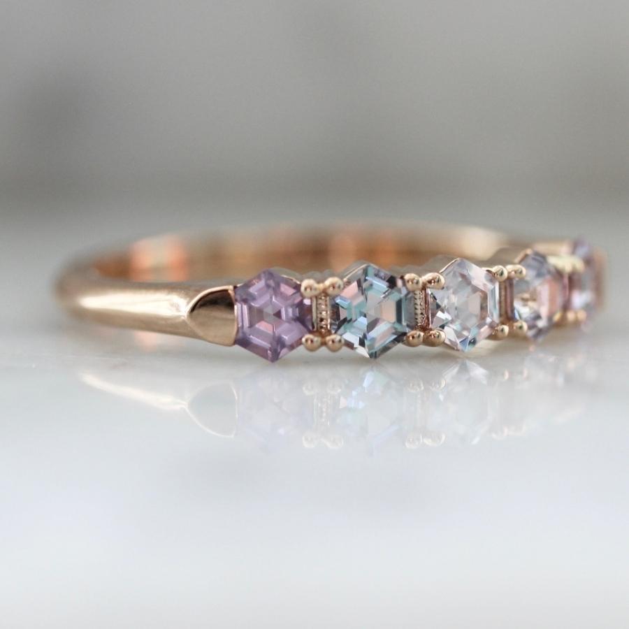 Double Take Hexagon Cut Spinel Band