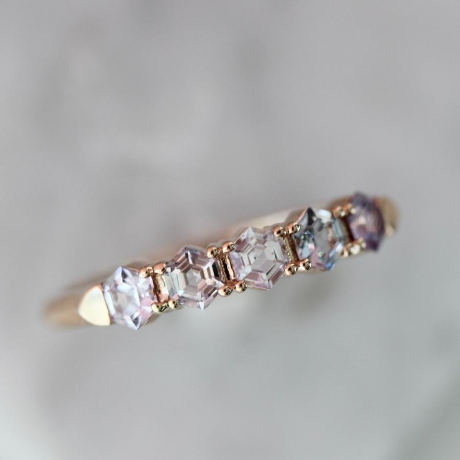 
            Double Take Hexagon Cut Spinel Band