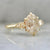 Dreamsicle Peach Icy Oval Rose Cut Diamond Ring