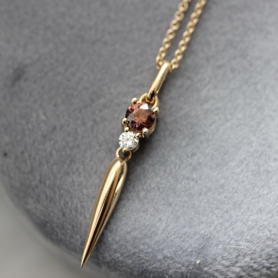 Enigma Pink Zircon Necklace