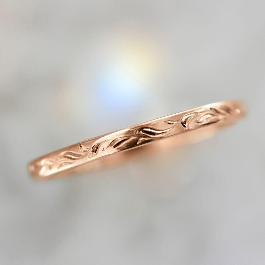 Eternal Garden Engraved Gold Band