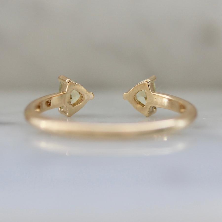 Fancy Yellow Trillion Open Cuff Diamond Band