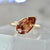 Florencia Orange Pear Cut Sapphire Ring