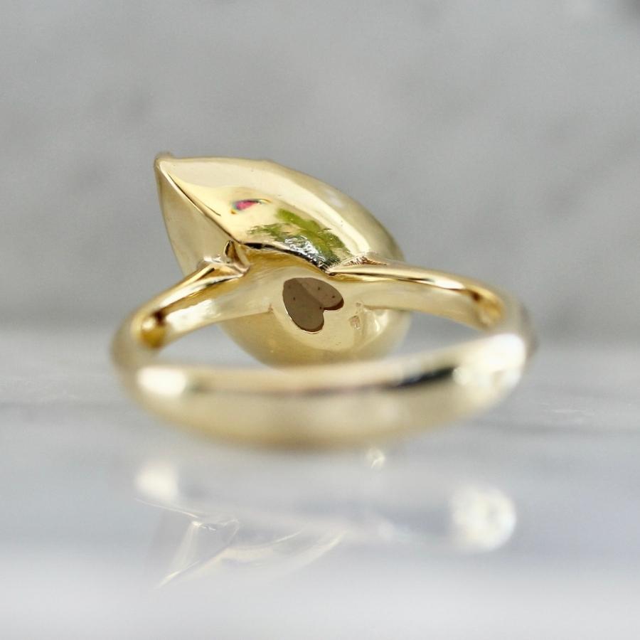 Florencia Orange Pear Cut Sapphire Ring