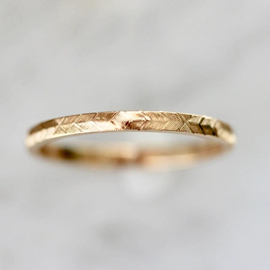 
            Follow Your Heart Engraved Gold Band