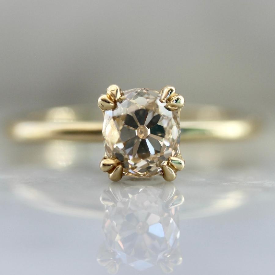 Francisca Champagne Old Mine Cut Diamond Ring