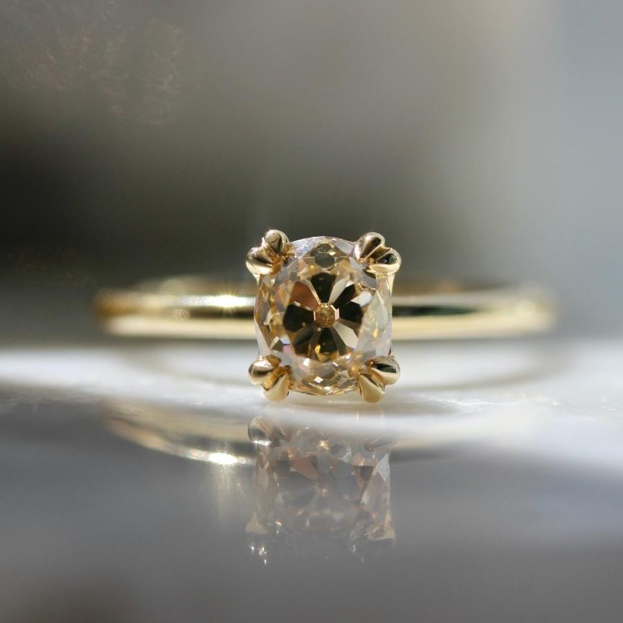 Francisca Champagne Old Mine Cut Diamond Ring