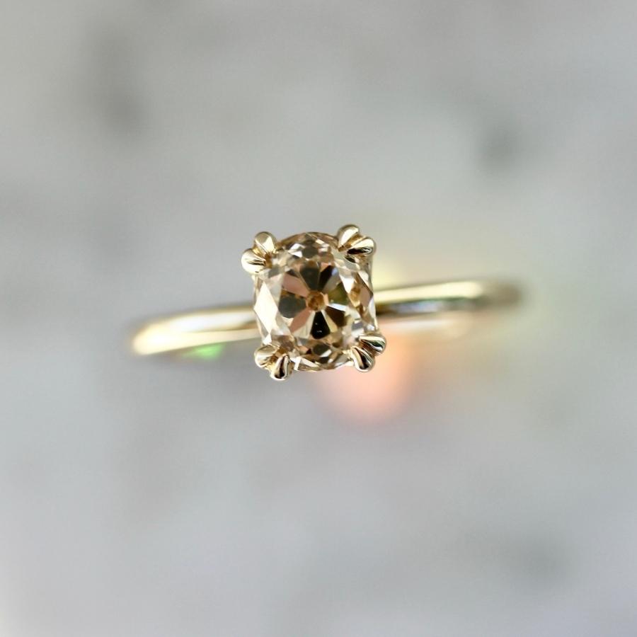 Francisca Champagne Old Mine Cut Diamond Ring