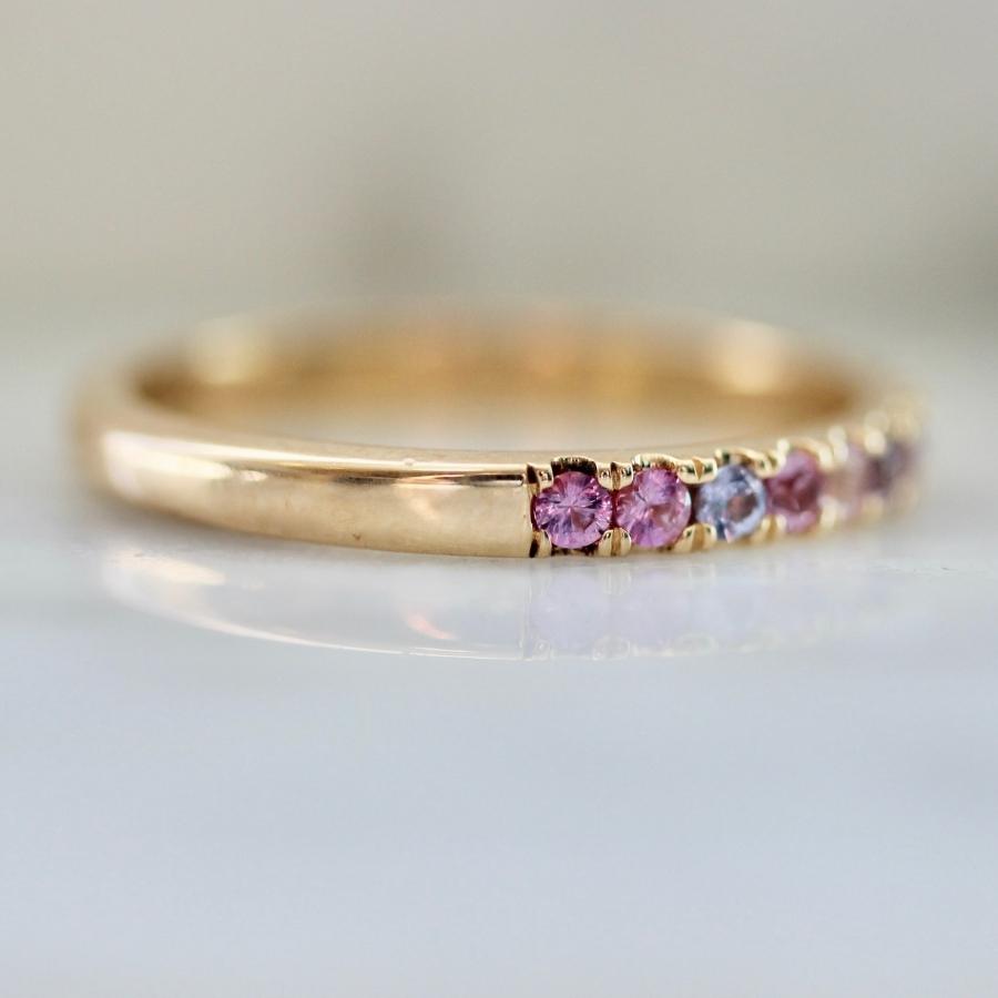 Funfetti Pink Round Brilliant Cut Gemstone Medley Band
