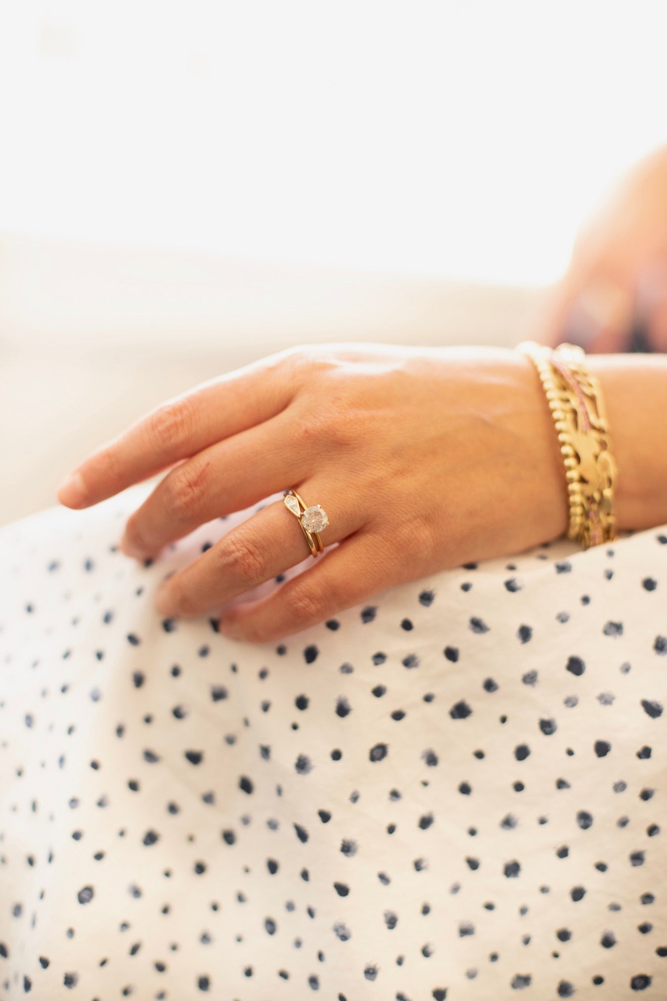 After Hours White Kite Cut Diamond Ring