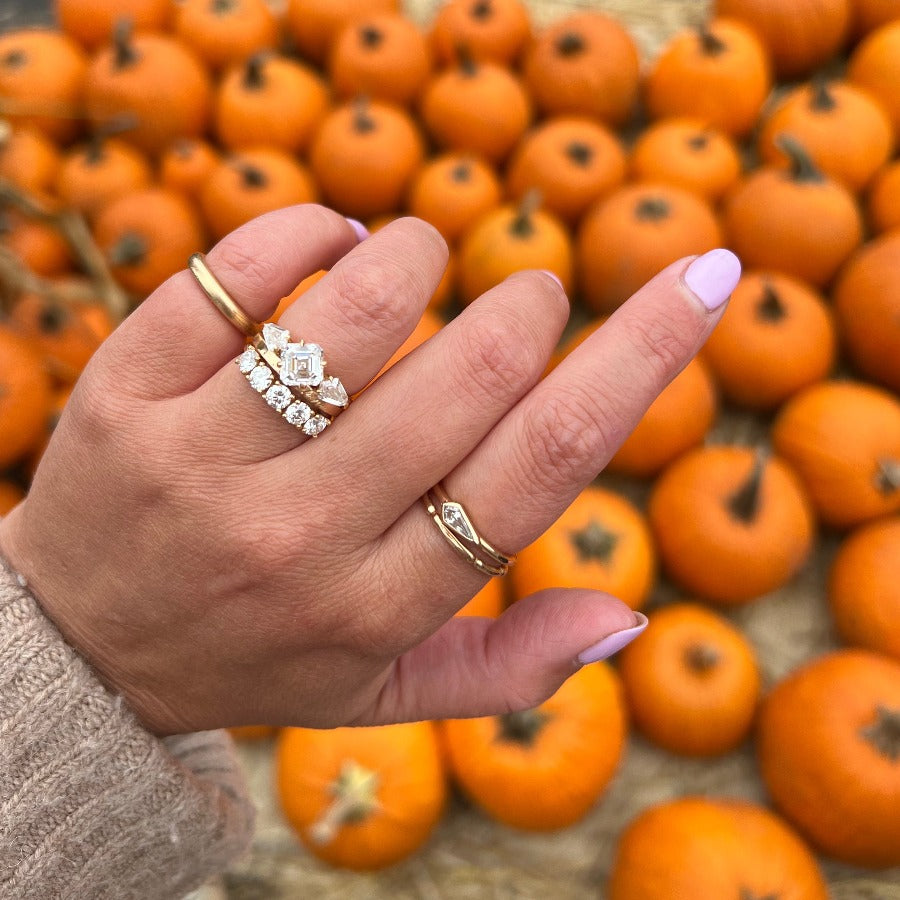 After Hours White Kite Cut Diamond Ring