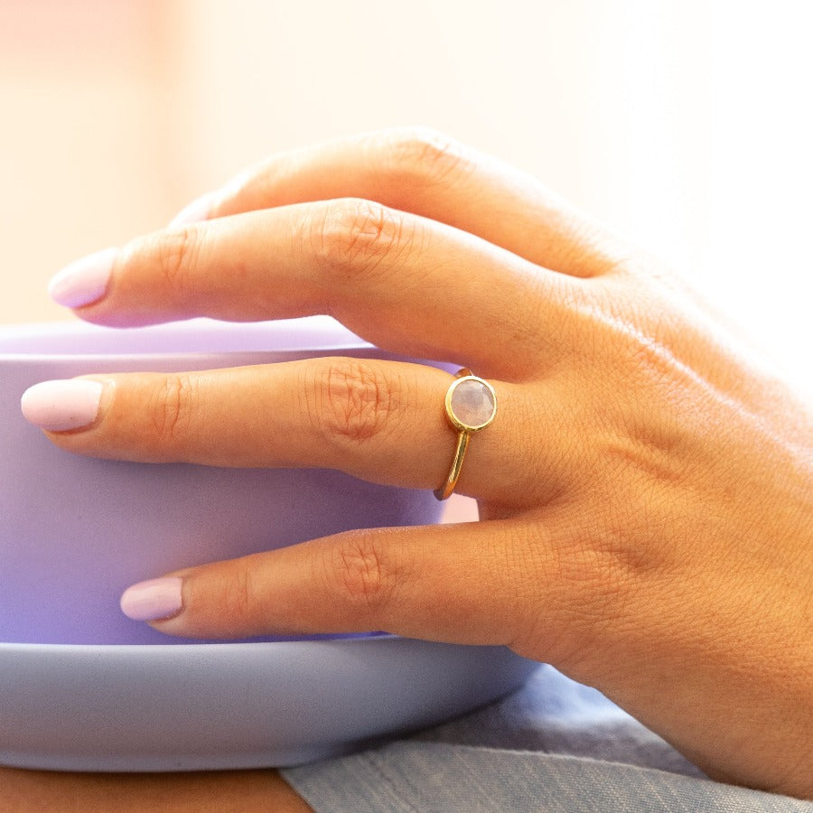 Kelty Pelechytik Pink Opalescent Oval Cut Sapphire Ring