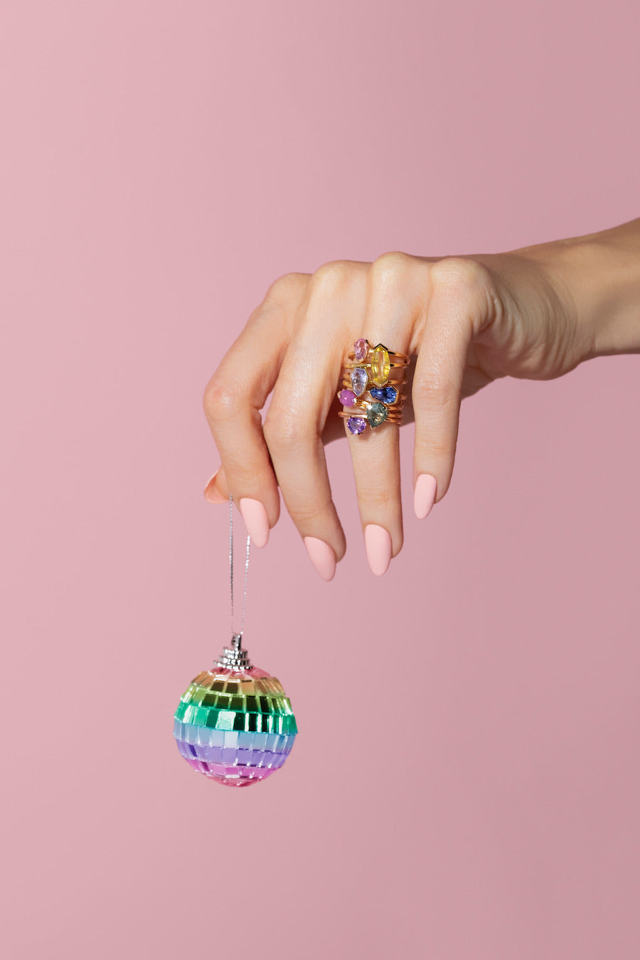 Crystal Shield Cut Sapphire Ring