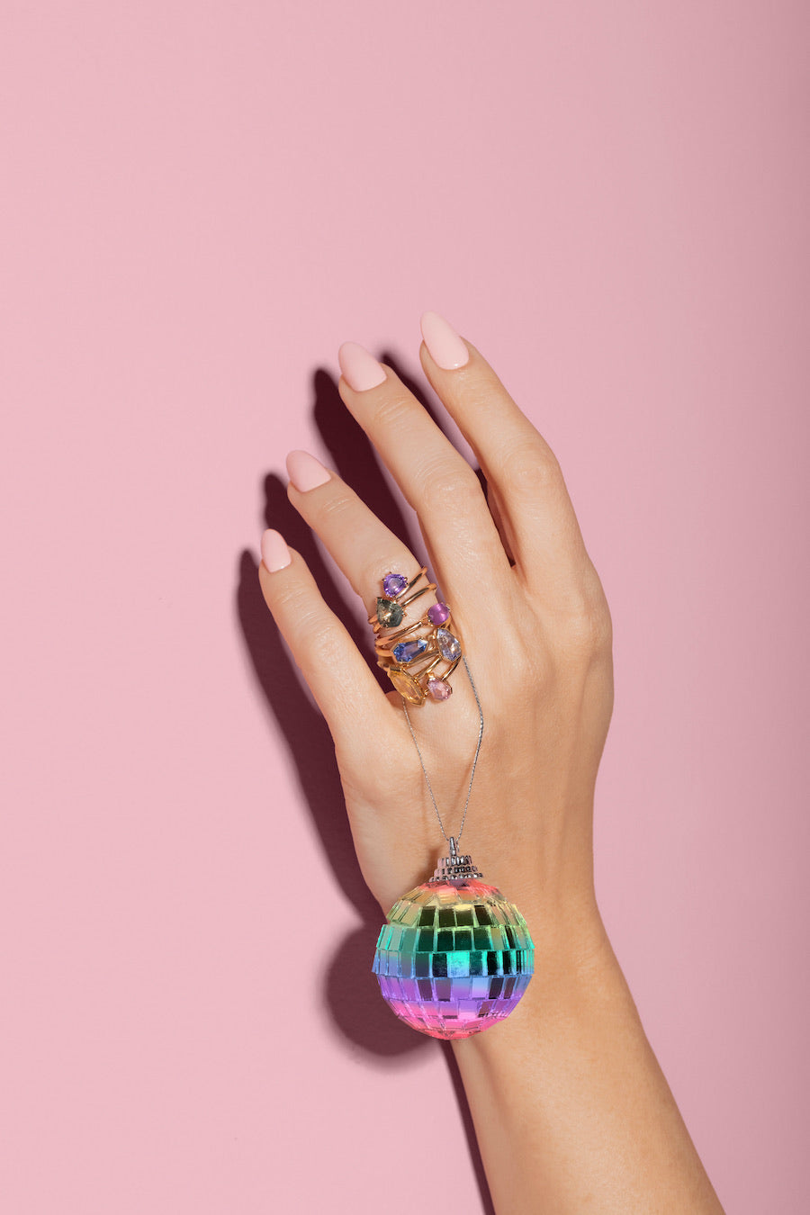 Violet Shield Cut Sapphire Ring