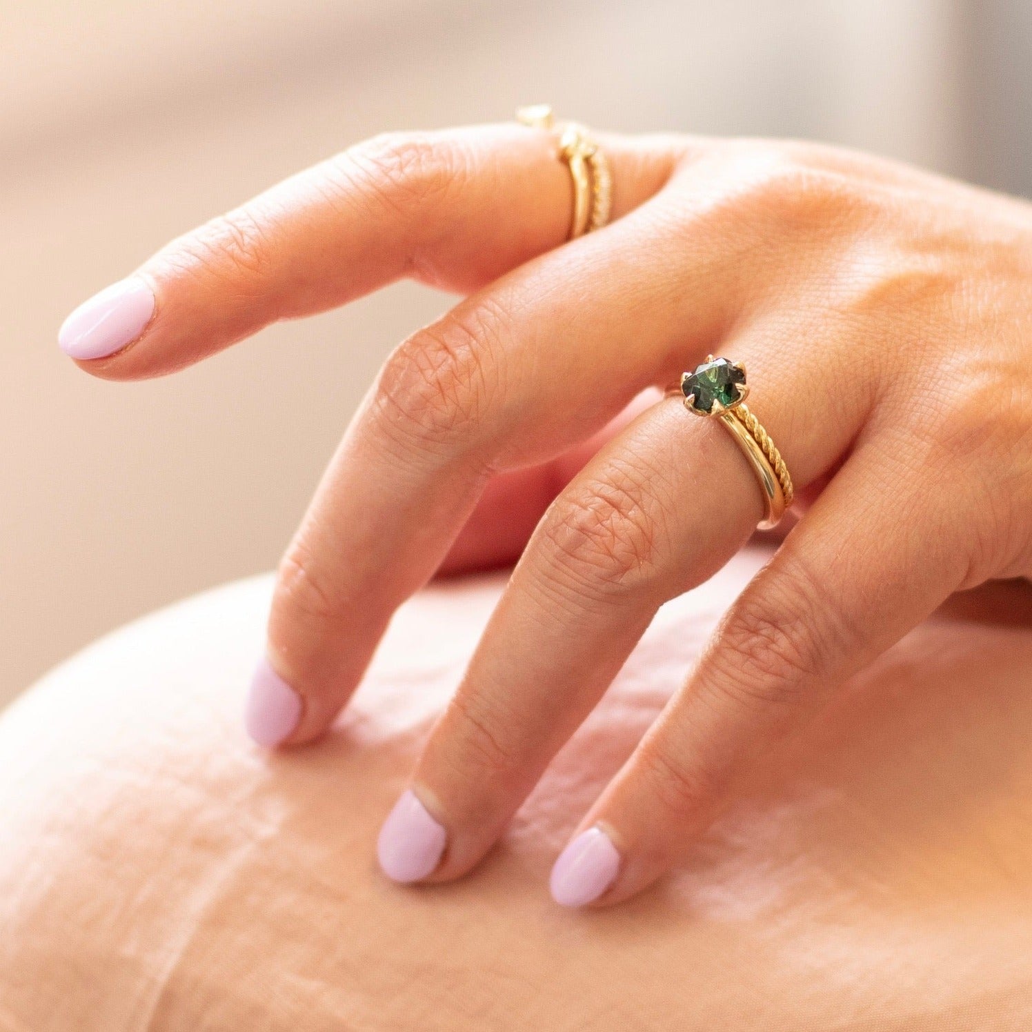 Green Tourmaline Ring