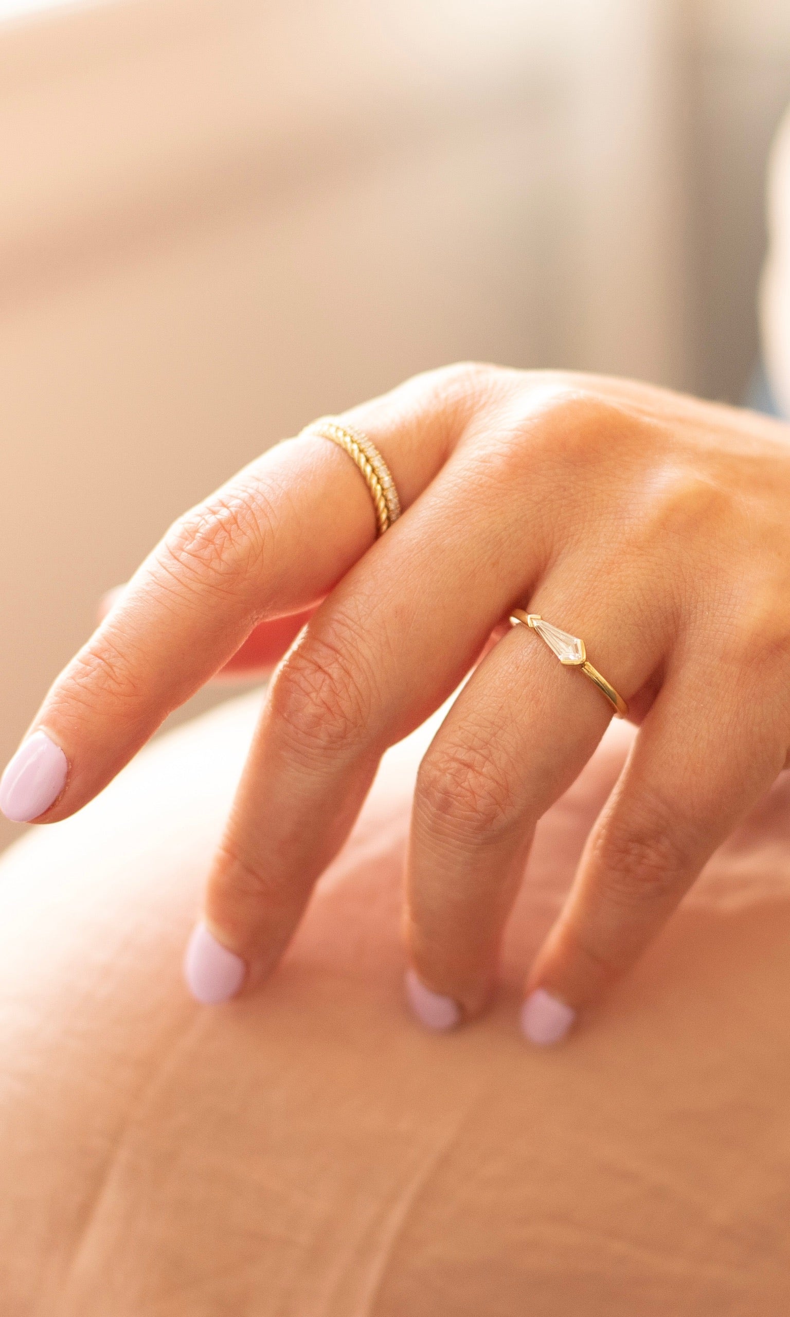 Hot Shot White Kite Cut Diamond Ring