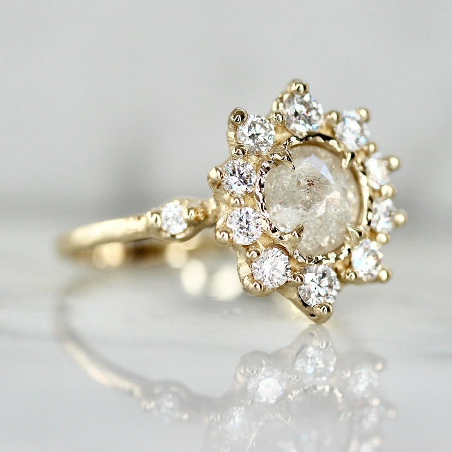 Glitterati Icy Round Rose Cut Diamond Ring