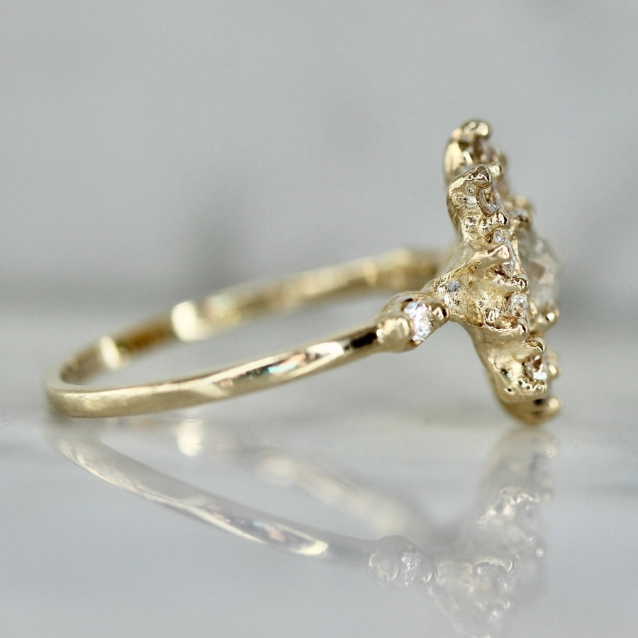 Glitterati Icy Round Rose Cut Diamond Ring