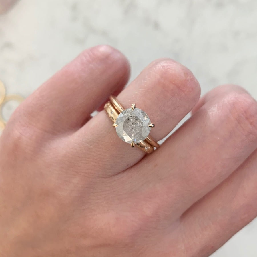 Moonflower 3.00 Carat Icey Round Brilliant Cut Diamond Ring