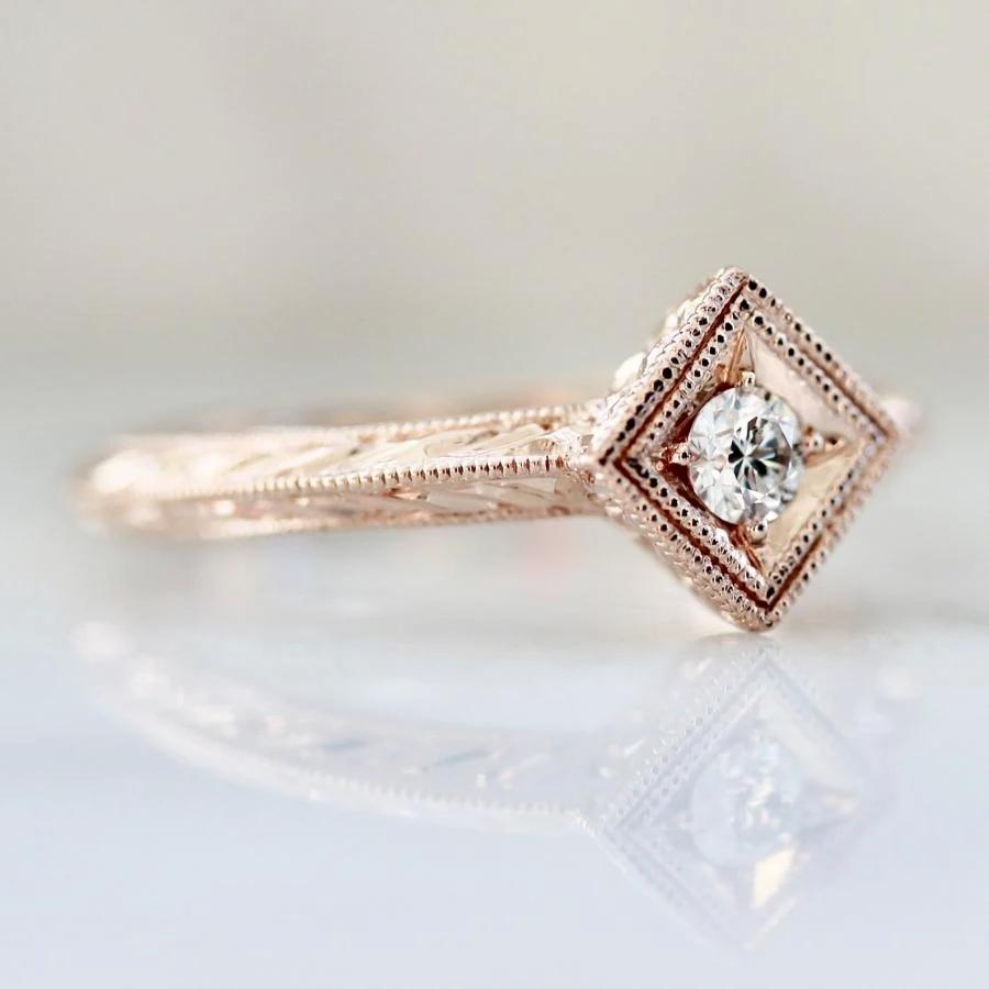 Happy Hour White Round Brilliant Cut Diamond Ring