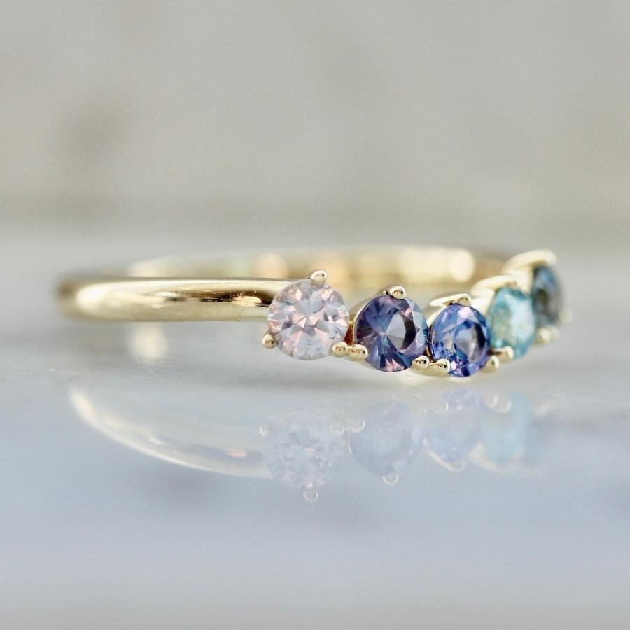 Hawkins Curved Gemstone Band