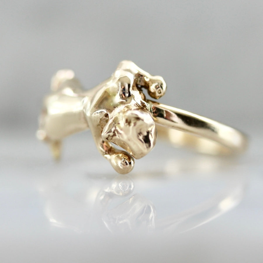 Hear Me Roar Carved Panther Ring