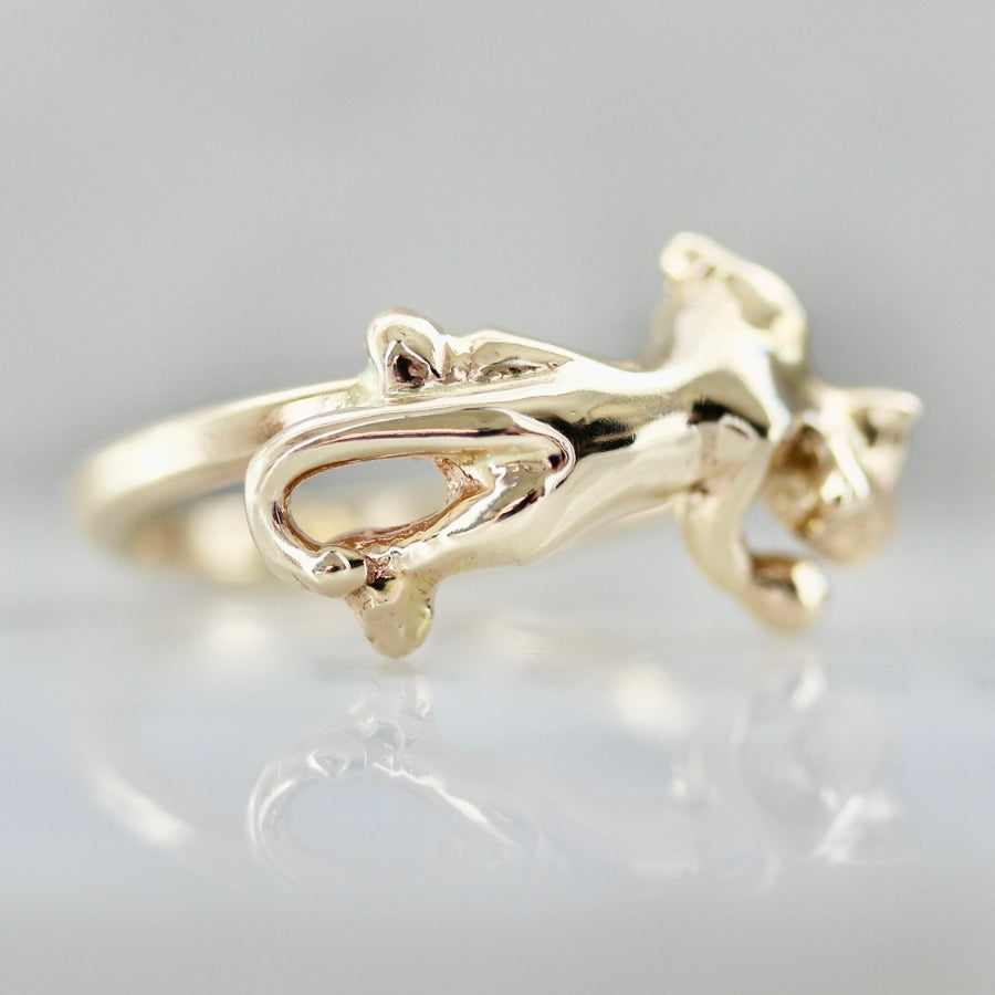 Hear Me Roar Carved Panther Ring