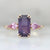 Heiress Purple-Pink Emerald Cut Sapphire Ring