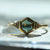 High Stakes Teal Hexagon Portrait Cut Spinel Ring