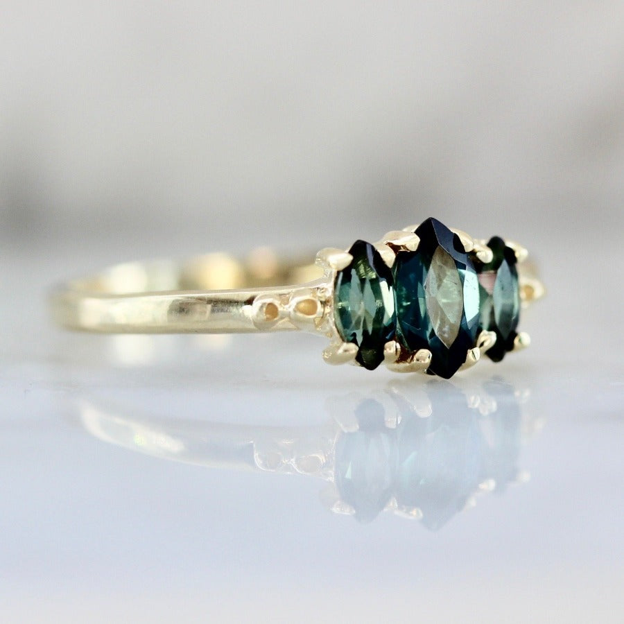Sedona Summer Teal Marquise Cut Tourmaline Ring