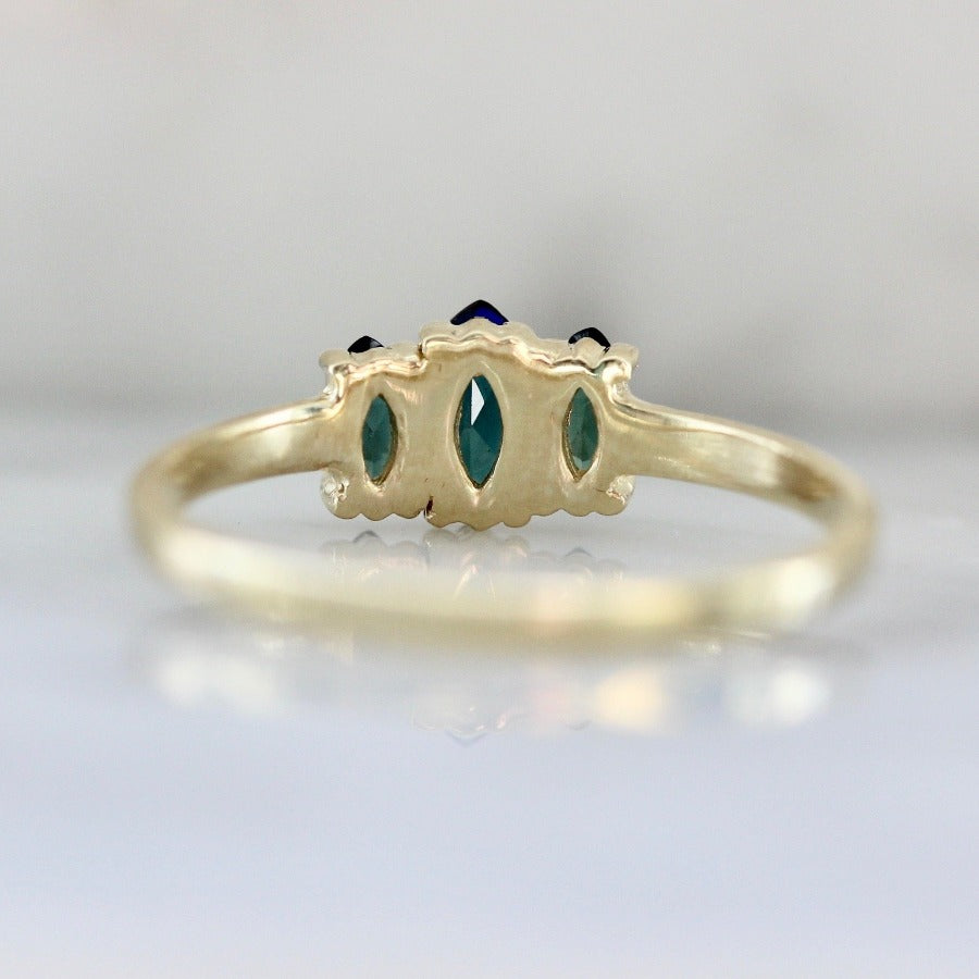 Sedona Summer Teal Marquise Cut Tourmaline Ring