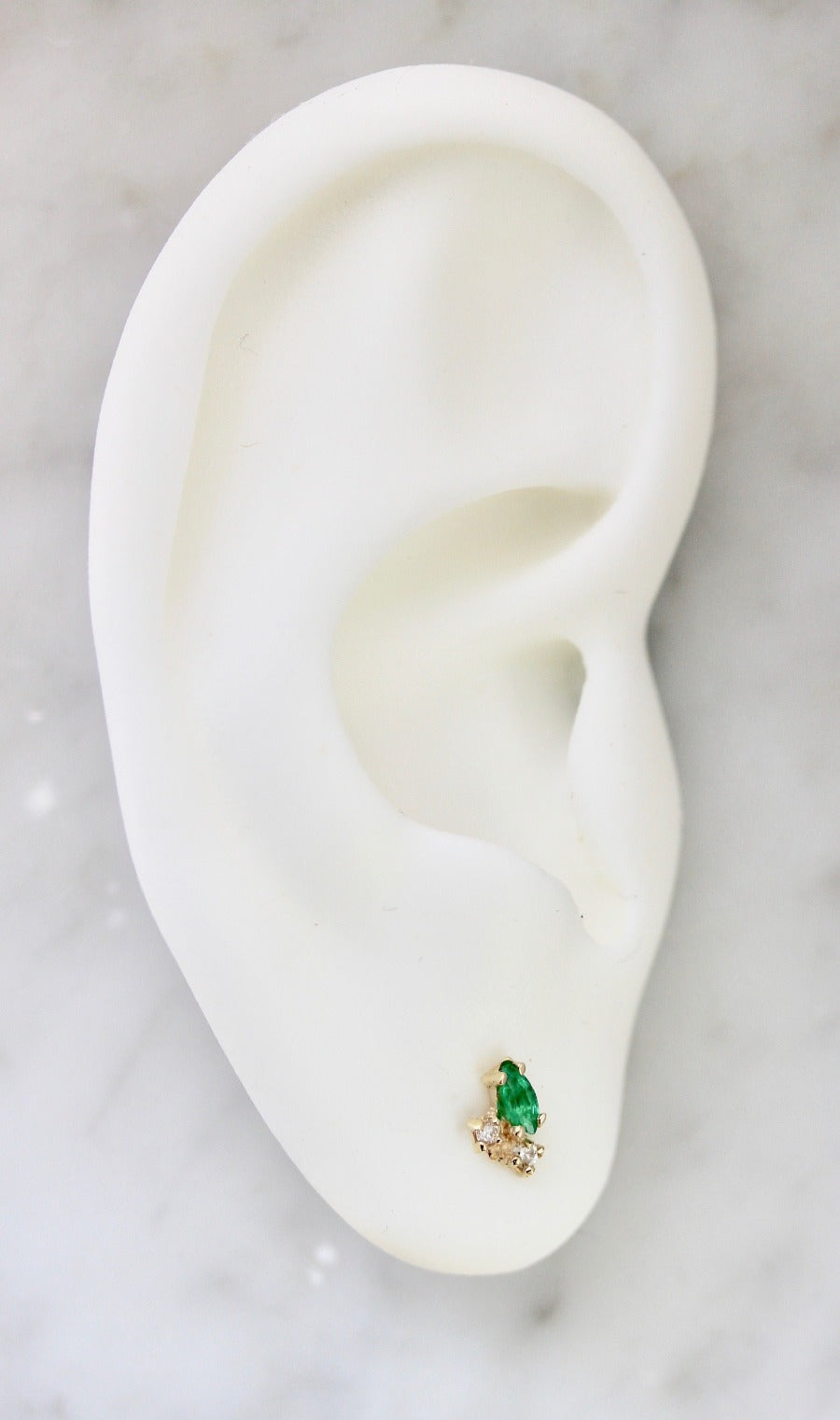 Pemberley Emerald & Diamond Studs